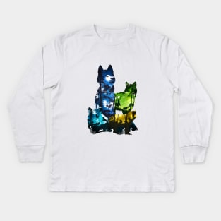 Wolf Pack Kids Long Sleeve T-Shirt